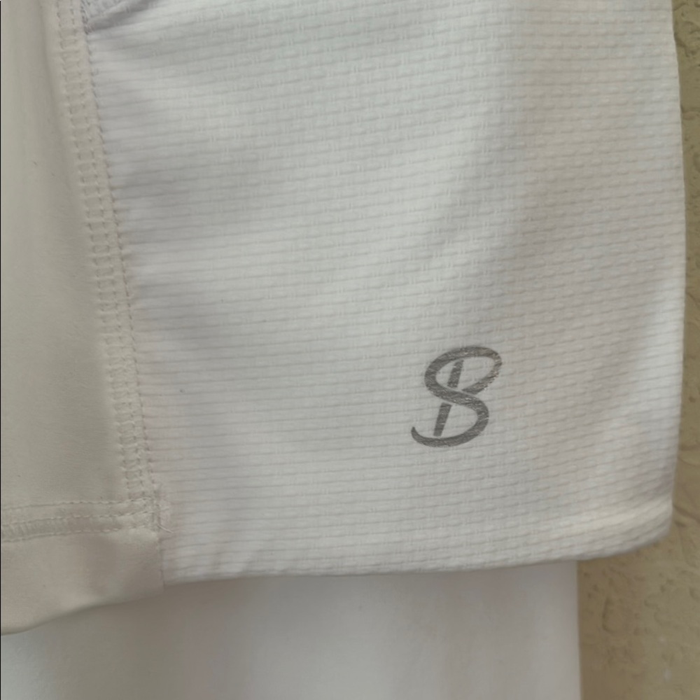 SOFIBELLA White and Pink Women's Leggings - Picture 2 of 5